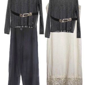 Victoria's Secret Shimmery Black Sheer Top Y2K baddie Whimsigoth